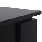 HOMCOM 2 Tier Modern Coffee Table with Shelf - Black-Material: E1 grade particle board