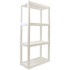 Oskar 4-Tier Heavy Duty Shelving Unit - 14" x 30" x 57" - White-Compact 30 x 14" footprint is ideal for small spaces