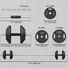 Soozier Adjustable Dumbbell Set - 2 in 1 Weights Set for Home Gym - 112 lb-Knurled anti-slip handles provide a secure and comfortable grip during exercise 