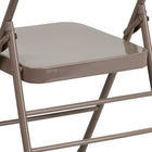 Flash Furniture HERCULES Series Triple Braced & Double Hinged Beige Metal Folding Chair-Beige Frame Finish