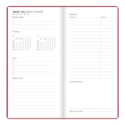 Letts 2026 Woodland Week-to-View Planner with Embossed Cover - 6-7/8" x 3-1/8" - Pink - Multilingual -Includes: personal information page, note pages, projects, contacts, timetables and more