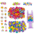 Rainbow Loom Fluff Band Bracelet Kit - 600 Bands - 16 Charms - 25 Beads-4