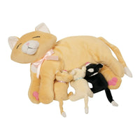 Manhattan Toy 10" Nursing Nina Cat with Plush Kittens-Plush mama cat