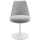 Modway Lippa Swivel Dining Upholstered Side Chair - White Light Grey-8