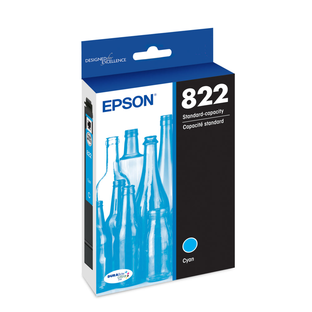 Epson T822 Ink Cartridge - Standard Capacity - Cyan | staples.ca