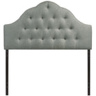 Modway Sovereign Upholstered Fabric King Headboard - Grey-Padded with foam