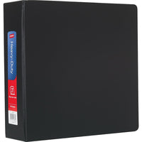 Staples Heavy-Duty Binder with D-Rings - 3" - Black-One-Touch Rings open and close with ease