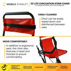 Mobile StairLift EZ LITE Evacuation Chair - Assorted Colours-Manual, non-powered track system provides controlled descent and ascent on stairs