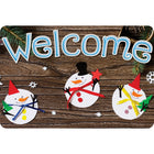 Ashley Productions The Original Fun Mat Welcome Mat - 15.5" x 23.5" - 3 Snowmen Crafted-Measurement & Design: The 3 Snowmen Crafted Mat measures 15.5" x 23.5".