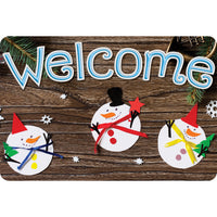 Ashley Productions The Original Fun Mat Welcome Mat - 15.5" x 23.5" - 3 Snowmen Crafted-Measurement & Design: The 3 Snowmen Crafted Mat measures 15.5" x 23.5".