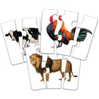 University Games The Learning Journey Match It: Head to Tail - Animal Recognition Puzzle For Toddlers - Fun Head And Tail Matching Puzzle-Explore the animal world