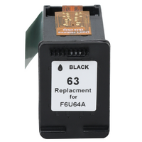 Nexink HP 63 Remanufactured Ink Cartridges - Standard Yield - Black - 2 Pack-Color: Black