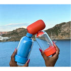 Sodapop Bottle Top Portable Bluetooth Speaker - Blue-Bluetooth 5.0 wireless connectivity with speakerphone function