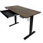 LjubLjana 47" 1-Piece Top Electric Height Adjustable Sit-Stand Desk with Drawer - Vintage-Sturdy 1 Board Unit - This space-efficient 47.2" x 23.6" table will easily fit into your office area while still providing ample space for a variety of monitor and laptop setups along with important work materials, supplies, and decor