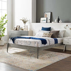 Modway June Wood Twin Platform Bed Frame - Grey-Assembly Required