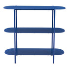 Zuo Tre Console Table - Blue-Powder Coated Steel oval shape tabletop