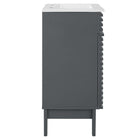 Modway Render 18" Bathroom Vanity Cabinet - Grey/White-Integrated Countertop