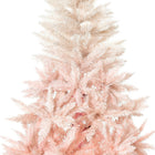 HOMCOM 7' Artificial Christmas Tree with Realistic Tips - Pink-Material: PVC, Metal 