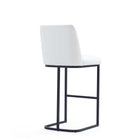 Manhattan Comfort Serena 17.71" Modern Leatherette Upholstered Barstool - White - 2 Pack-Home Assembly Required. All Hardware Included