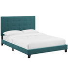 Modway Melanie Tufted Button Upholstered Fabric Queen Platform Bed - Teal-No Box Spring Required