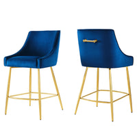 Modway Discern Counter Stools - Navy - Set of 2-Glam Deco Counter Stool