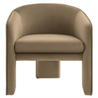 Modway Greer Performance Velvet Upholstered Accent Armchair - Taupe-Arrives Fully Assembled