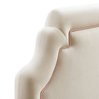 Modway Magnolia Stain-Resistant Performance Velvet King Size Headboard - Alabaster/Pink-7