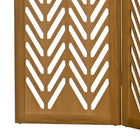 HOMCOM 4 Panel Wood Freestanding Room Divider for Home Office - Light Brown-Material: Paulownia Wood 
