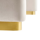 Modway Koda Performance Velvet Waterfall Ottoman - Brass/Almond-9