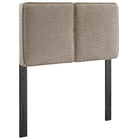 Modway Lindee Boucle Fabric Twin Headboard - Oatmeal-Pillow Style Headboard