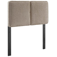 Modway Lindee Boucle Fabric Twin Headboard - Oatmeal-Pillow Style Headboard