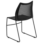 Flash Furniture HERCULES Series 661 lb. Capacity Black Sled Base Stack Chair with Air-Vent Back-Stacks up to 5 Chairs High