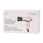 Aria Mini Blowdryer - Brushed Gold - International Travel Ready: Features a 1000 watt motor with dual voltage compatibility for easy use worldwide