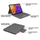 Logitech Folio Touch Keyboard Case for iPad Air 11" (M2) / (M3) / (M4) & iPad Air (5th generation) - Graphite-Military-Grade Drop Protection: A sturdy case that meets MIL STD 810G keeps iPad Air protected from bumps and scratches. A secure magnetic latch keeps it shut on the go