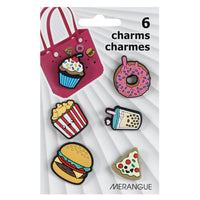 Merangue Small Charms - Snacks - 6 Pack-Cute and playful snacks-themed designs