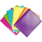 JAM Paper Plastic Colour POP Folders - 2 Pocket Durable Folders with 3 Hole Punch - Assorted Polka Dot Colours - 6 Pack-Quantity: 6 Folders per Pack One for each project subject