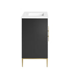 Modway Awaken 36" Bathroom Vanity - White/Black-Fixtures Not Included