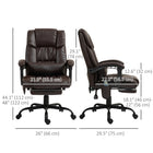 Vinsetto 6-Point Vibration Massage Office Chair with Footrest and Remote - Brown-Adjustable seat height to fit your comfort
