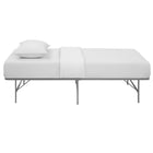 Modway Horizon Stainless Steel Twin Bed Frame - Silver-Heavy Duty Stainless Steel Frame