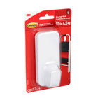 Command Jumbo Hook with 4 Strips - White-The wall hooks leave no sticky adhesive behind