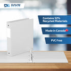 Davis Group Premium Economy Binder - Round Ring - 1.5" - White - 6 Pack-Ideal for Conferences, Reference, Colleges & Universities