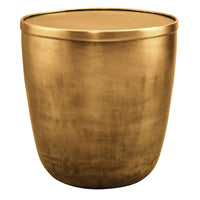 Modway Viora Metal Storage Side Table - Burnished Brass-Metal Accent Table