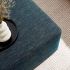 Modway Callum Large 28" Square Woven Heathered Fabric Upholstered Ottoman - Heathered Weave/Azure-Arrives Fully Assembled