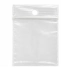 KL Rubber Resealable Polyethylene Bag with Hang Hole - 2 Mil - 1.75" x 2” - 1000 Pack-Offset lip design with durable zipper for easy opening and secure closure