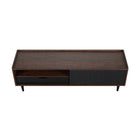 Manhattan Comfort Duane 59.25" Mid-Century Modern TV Stand - Dark Brown and Black-15.78" L x 59.25" W x 18.62" H