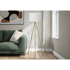 Monarch Specialties 63" H Floor Lamp - Brass Metal / Ivory / Cream Shade-The 3-way switch holds a 100W/120V bulb (not included), allowing you to adjust the brightness to your desired level