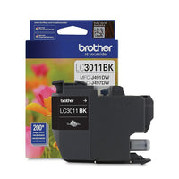 Brother LC3011BKS Black Ink Cartridge-Brother Genuine LC3011BKS Single Pack Standard-yield Black Ink Cartridge.