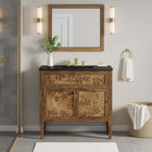 Modway Elysian 36" Wood Bathroom Vanity - Black/Brown-8" Centerset Holes