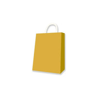 Millbrook Studios Kraft Bags - Medium - Gold - 12 Pack (00583)-10.13" x 4.75" x 7.88"