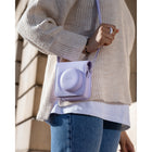 Instax Mini 12 Camera Case - Lilac Purple-Adjustable shoulder strap